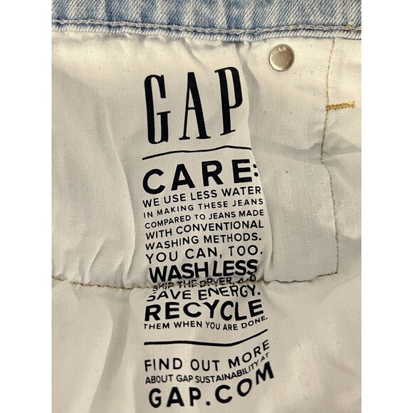 Gap High Rise Mom Jeans Tapered Light Indigo Size 29/8 Long 90s 80s - Picture 5 of 8